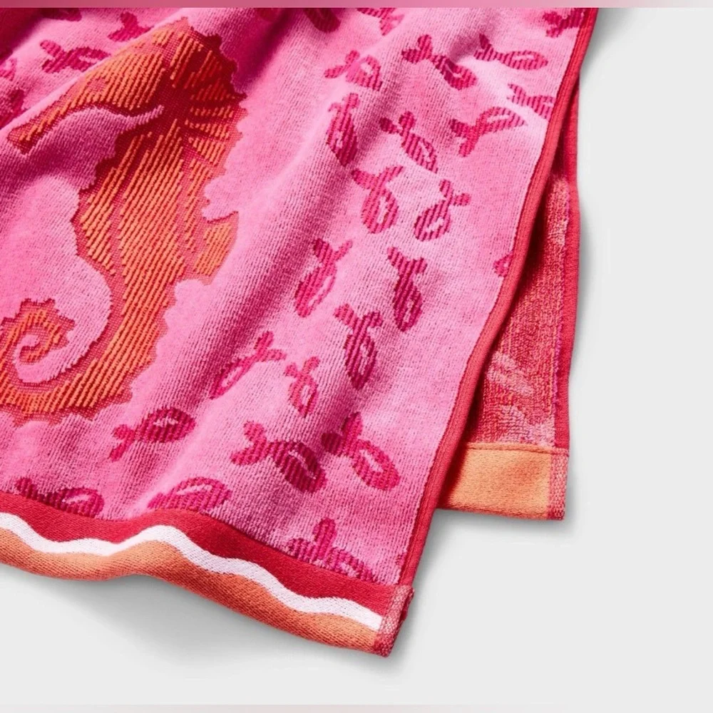 🩷Roller Rabbit x Target Seahorse Beach Towel Pink